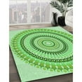 thumbnail image 2 of Ahgly Company Indoor Round Patterned Jade Green Area Rugs, 7' Round, 2 of 6