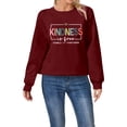 thumbnail image 2 of Women's Sweatshirts 2025 Kindness Sweatshirt Long Sleeve Crewneck Casual Pullover Tops Sweatshirt for Women, 2 of 6