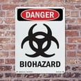 thumbnail image 5 of Portrait Biohazard OSHA Danger Aluminum Sign 24 Inch x 18 Inch - 5 Pack, 5 of 8