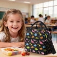 thumbnail image 4 of Kuiaobaty Dinosaur Floral Print Backpack Set with Lunch Bag for Girls Boys 17 Inch Backpack Lunch Box with Bottle Holder Large Capacity Bookbag with Pencil Case for School Travel Camping, 4 of 7