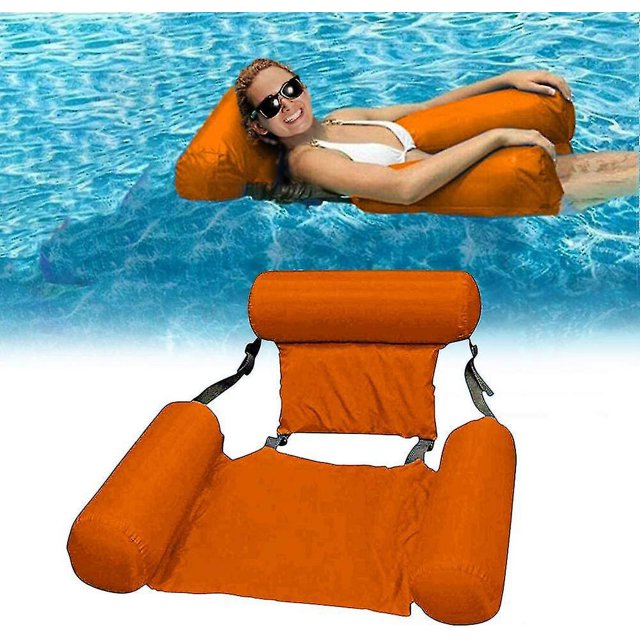 Hamaca inflable del agua, asiento plegable del sillón del flotador de la piscina con el respaldo Silla de la natación Salón del flotador de la piscina Silla del agua Hamaca del agua 4 en 1 p