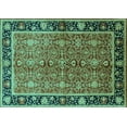 thumbnail image 1 of Ahgly Company Indoor Rectangle Oriental Turquoise Blue Industrial Area Rugs, 3' x 5', 1 of 4