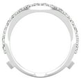 thumbnail image 3 of Dazzlingrock Collection Round White Diamond Wedding Enhancer Guard Double Ring for Women (1.75 ctw, Color I-J, Clarity I2-I3) in 10K White Gold, Size 9, 3 of 6