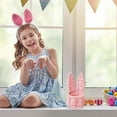 thumbnail image 3 of ERK 1Pcs Hand Woven Rabbit Ears Mini Storage Easter Egg Desktop Multicolor Storage Baskets., 3 of 4