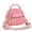 Pink, variant on Coefficienta Classic Leather Shoulder Bag Multifunctional Compartments Adjustable Strap Hands Convenience Stylish Purse for Women