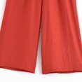 thumbnail image 5 of Womens Pants Effortless Short Sleeve Solid Poplin Dress Shirt with Classic Notched Collar Pants Trousers, 5 of 9