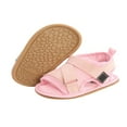 thumbnail image 3 of Baby Sandals Summer Baby Girls Solid Color Soft Sole Shoes, 3 of 5