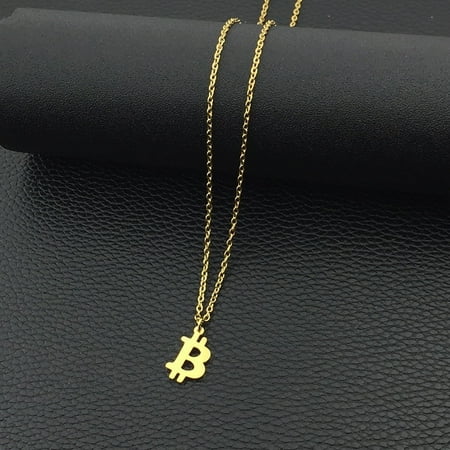B necklace Coin Necklace 18K Gold Plating Necklace