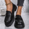 thumbnail image 5 of Willtoo Womens Round Toe Platform Loafers Slip On Chunky Lug Sole Casual Loafers Fashion Non Slip Daily Walking Shoes, 5 of 5