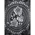 thumbnail image 4 of Camiseta de Talla Extra con Escote Pronunciado en Hombros Al Aire con Estampado de Flores Rosegal Camisetas tallas grandes, 4 of 5
