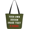 thumbnail image 1 of Custom Tote Bags, Custom Bags With Logo Personalized Tote Bags Large Shopping Bags Reusable Grocery Bags Bulk Add Text Photo, 1 of 1