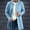 Light Blue, variant on Abomasnow Men's Mid-Length Trench Coats Slim Fit Single Breasted High Neck Overcoat Winter Warm Windbreaker Jackets