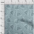 thumbnail image 2 of oneOone Rayon Dusty Blue Fabric Abstract Floral Leaf With Stripes Sewing Craft Projects Fabric Prints By Yard 56 Inch Wide, 2 of 4