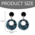thumbnail image 5 of Pendientes colgantes redondos de color verde glamuroso: joyas elegantes para mujeres, 5 of 5