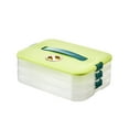 thumbnail image 1 of Boîte de Rangement pour Réfrigérateur, Étagère Alimentaire pour Raviolis, Boîte de Rangement Empilable à 3 Niveaux avec Couvercle, 1 of 11