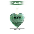 thumbnail image 3 of Acrylic Heart Ornament,Elephant Design Christmas Decor,Pawzity Elephant Ornaments - Elephants Christmas Ornament - Elephants Ornaments for Christmas Tree - Acrylic Hanging Ornament(Green), 3 of 8