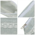 thumbnail image 3 of Unique Bargains 1 Pc Denim Lace Style Drawstring Makeup Bag for Vacation Light Blue Polyester, 3 of 6