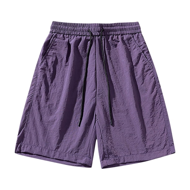 pstuiky Pantalones cortos para hombre, Pantalones cortos de verano para hombre, informales y cómodos, con bolsillo y cintura elástica y cordón ajustable. Pantalones cortos para correr para hombre