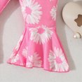 thumbnail image 5 of NOLDARES Baby Girl First Birthday Outfit Long Sleeve Romper Flare Pants Bow Cake Headband 3pcs Spring Fall Clothes,White,0-3 M, 5 of 7