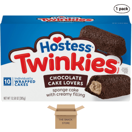 The Snack Store Hostess Twinkies Chocolate Cake Lovers, 13.58 oz, Pack of 10! (1 Box)