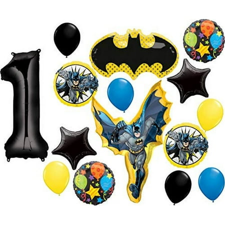 Batman In Action Party Supplies 1st Birthday Balloon Bouquet Decorations