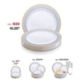 thumbnail image 5 of Smarty 10.25" White Blue Gold Chords Disposable Plastic Dinner Plates 120ct, 5 of 9