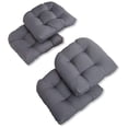 thumbnail image 2 of Blazing Needles 19-inch U-Shaped Twill Tufted Dining Chair Cushions (Set of 4)-Color:Steel Grey, 2 of 2