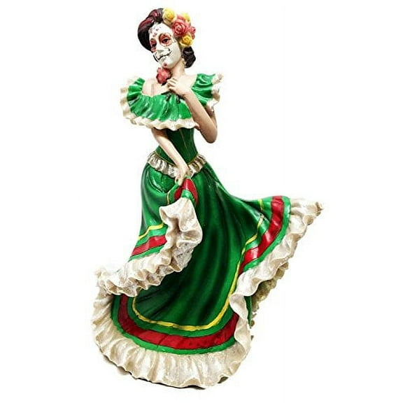 Dia De Los Muertos Sugar Skull Mexico Dancer Figurine Day Of The Dead Vivas Calacas