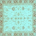 thumbnail image 1 of Ahgly Company Indoor Square Oriental Light Blue Modern Area Rugs, 3' Square, 1 of 4