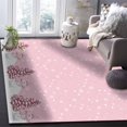 thumbnail image 6 of Pink Christmas Area Rug 2x3ft Snowman Christmas Tree Winter Snowflakes Non-Slip Washable Square Rugs Soft Felt Indoor Floor Mat for Bedroom Kitchen Living Room Bathroom, 6 of 8