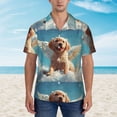 thumbnail image 5 of Picia Cute Angel Winged Dog Gentle Cotton Regular Fit Short Sleeve Casual Hawaiian Shirt for Men-Small, 5 of 8