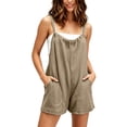 thumbnail image 3 of Sentmoon Jumper Dress Sleeveless Rompers for Women Solid Color Backless Regular Fit Overall Dress Summer for Work and Weekend S-3XL, 3 of 9