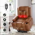 thumbnail image 6 of Power Lift Recliner Chair for Elderly,Electric Leather Lift Chair,  22" Wide Lift Assist Recliner for Seniors with Heat and Massage Function,Ergonomic Recliner Chair with Side Pocket and Cup Holders, 6 of 7
