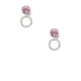 thumbnail image 2 of Delight Jewelry Silvertone Stronger Braver Smarter Infinity Ring Pink Crystal Clip on Earrings, 2 of 5