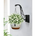 thumbnail image 6 of ZOELNIC 6 PCS Outdoor Artificial Plant Flower UV Resistant Fake Stems Plants, Faux Shrubs Outdoor Greenery Plastic Plants for Outside Garden Porch Window Home Wedding Farmhouse Patio Decor, White, 6 of 8