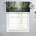 thumbnail image 4 of Forest Deer Rod Pocket Thermal Insulated Curtain Valance Wild Animals Spring Rainforest Landscapes Privacy Window Valances for Living Room Kitchen 54 by 18 in, 1 Panel, 4 of 6