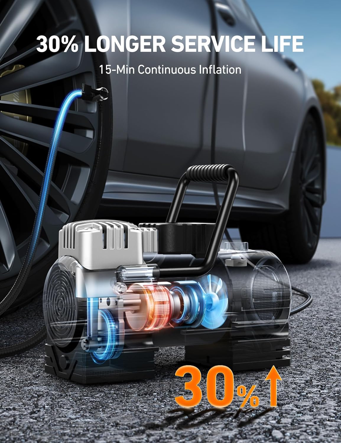 AstroAI 150 PSI Portable Tire Inflator with LED Light photo 7