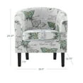 thumbnail image 5 of BELLEZE Accent Arm Club Chair in Linen Fabric - Highland (Butterfly Print), 5 of 7