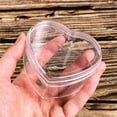 thumbnail image 4 of Heart Shaped Clear Plastic Storage Box Gift Container for Wedding Party Candy Treats 1-Pack, 4 of 8