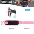thumbnail image 2 of Uxcell Ankle Strap for Cable Machine, Gym Cable Kickback Ankle Wraps Exercise Attachment for Hip Leg Extension Pink 24 x 8 cm, 2 of 7