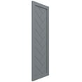 thumbnail image 2 of Ekena Millwork 12"W x 63"H True Fit PVC Single Panel Herringbone Modern Style Fixed Mount Shutters, Ocean Swell (Per Pair - Hardware Not Included), 2 of 8