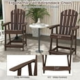 thumbnail image 4 of Gymax Tabouret de Bar 2 Pcs Chaise HDPE avec Accoudoir Repose-Pieds Maison Intérieur Extérieur Patio Brun, 4 of 6