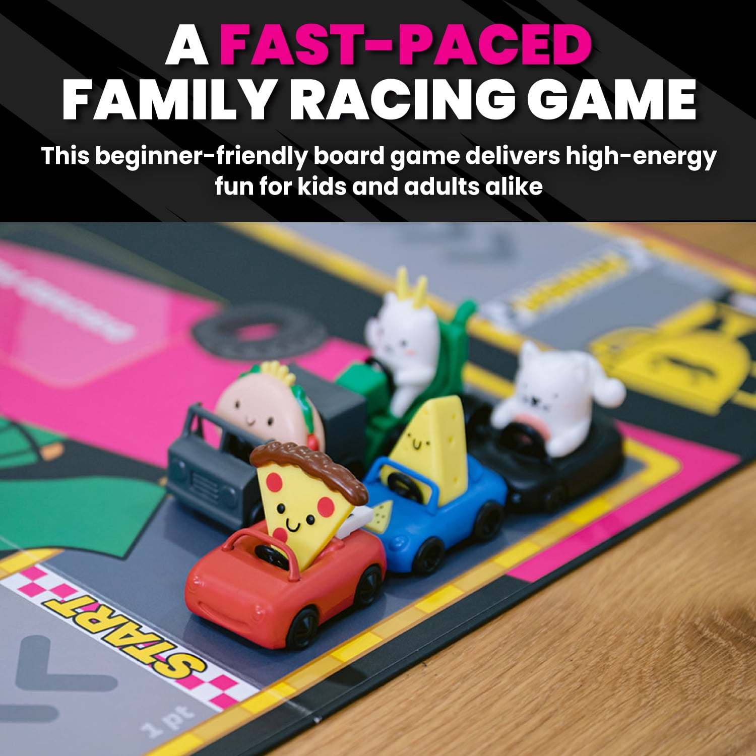 Go Go Go Kart Racing Board Game by Taco Cat Games Tabletop Family Racing Game for Kids, and Adults Fast-Paced Card-Driven Movement Game 2-7 Players Ages 7+ (Walmart Exclusive)