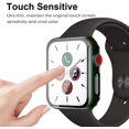thumbnail image 3 of 2 Piezas Compatibles con Caja Apple Watch Series 1/2/3 44mm, [Cobertura Completa] Protector de Pantalla de Vidrio Templado Antirrayas + Funda Protectora de Parachoques de PC para iWatch Series 1/2/3 44mm - Verde Rojo Verde, 3 of 5