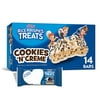 Treats Marshmallow Snack Bars, Kids Snacks, School Lunch, Cookies'n'Creme, 10.9oz Box (14 Bars)