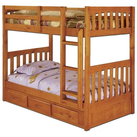 American Furniture Clics Model 2111 Tth Solid Pine Twin American Furniture Clics Model 2111 Tth Solid Pine Twin Bunk Bed With Three Drawers In Honey