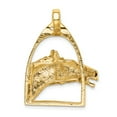 thumbnail image 4 of FJC Finejewelers 14k Yellow Gold Horse Head In Stirrup Polish Charm, 4 of 4