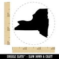 thumbnail image 2 of New York State Silhouette Self-Inking Rubber Stamp Ink Stamper - Purple Ink - Small 3/4 Inch, 2 of 7