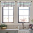 thumbnail image 3 of LALILO Kitchen Curtain Valance Ikat Tie Dye With Stripes And Rod Pocket Window Curtain 52"x 18" Set of 2, 3 of 5