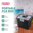 thumbnail image 2 of Sterilite Portable Lockable File Box w/ Extra Compartment & Handle (4 Pack), 2 of 13